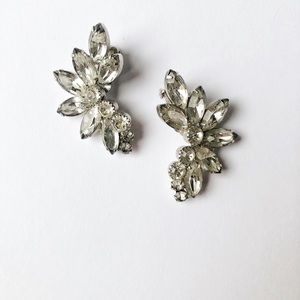 Glam vintage 50’s rhinestone climber earrings
